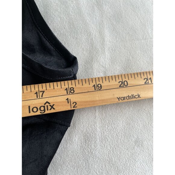 VTG MZM Sport Sleeveless Flared Dress Womens Elegant Satin Chiffon Whimsigoth 8 - Picture 2 of 4